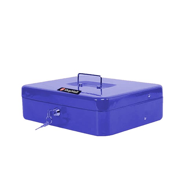 Caja De Dinero Fuerte Seguridad Cash Box Metálica 20 Cm ShopMall SM- CAJA20- bl
