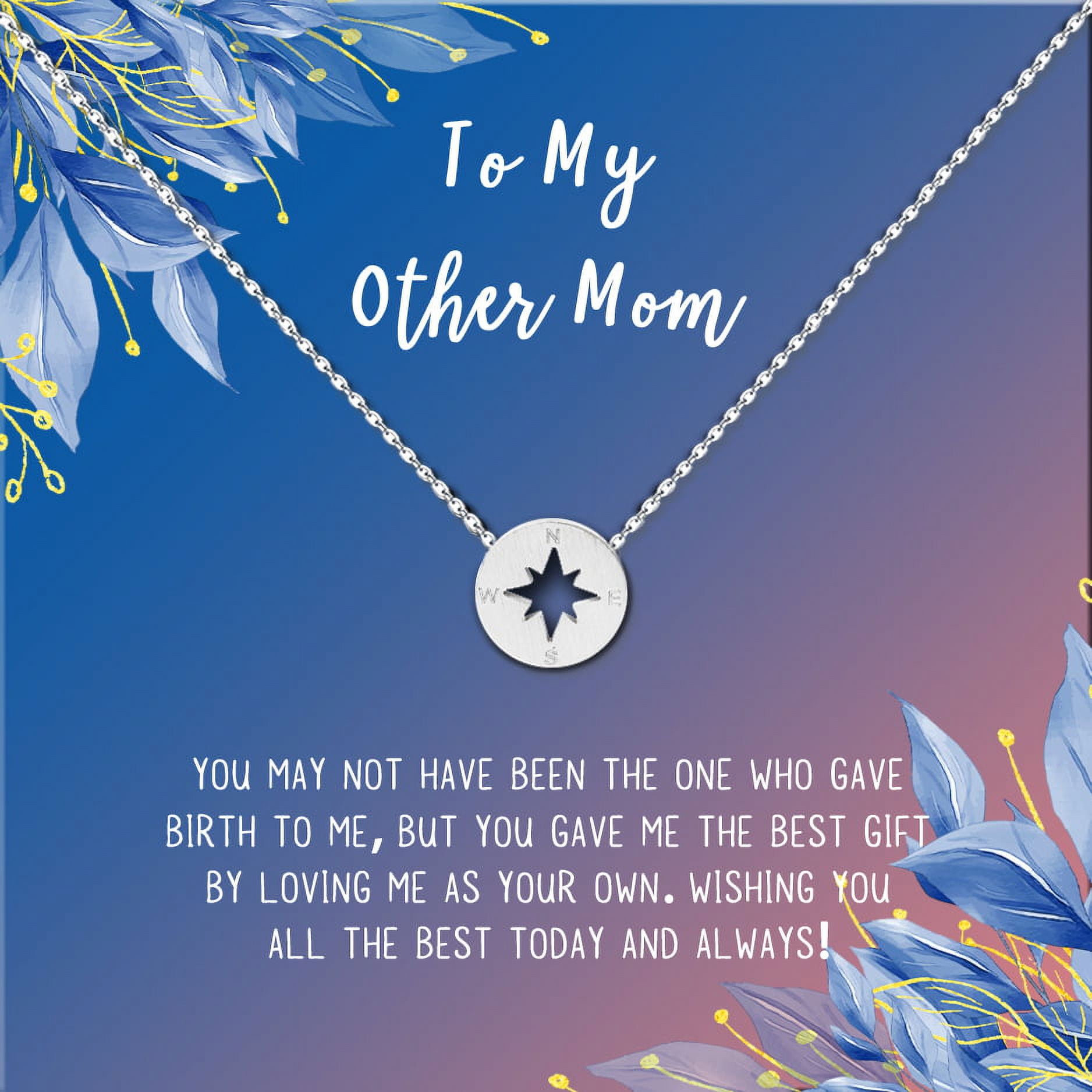 To My OtMom Mom Necklace and Card, Valentines Day Gift for Mom, Jewelry for Mom, Gift for Step Mom, Stainless Steel Jewelry Gift Set, Gift Set for Mom, Jewelry Gift for Mom