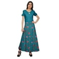 thumbnail image 2 of Moomaya Rayon Printed Long Length Skirt For Women Plus Size Tie Waist Maxi Skirt, 2 of 6