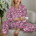 thumbnail image 6 of Picia Sweet Heart Pattern Women’s Long-Sleeve Sleepwear Set - Soft 2-Piece Loungewear with Pockets, Comfy PJs for Relaxing Nights-XX-Large, 6 of 7
