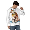 thumbnail image 4 of Calvin And Hobbes Men's Hoodie With Color Drawstrings Sweatshirt Hooded Pullover Print Winter Coat Jacket Medium, 4 of 9