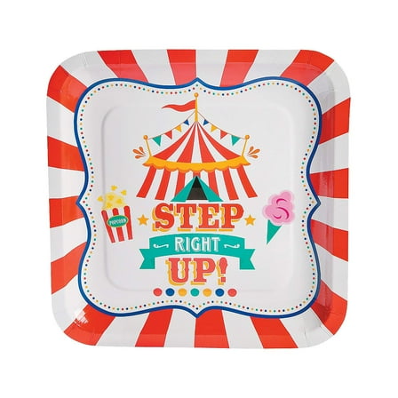 Carnival Dinner Plates - Party Supplies - 8 Pieces