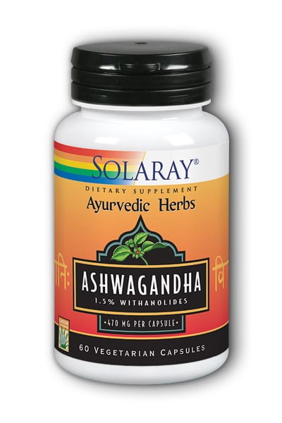 Solaray Ashwagandha 470 mg - 60 Vegetarian Capsules