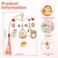 thumbnail image 5 of Keyohome Baby Crib Mobile Toys,Mobile for Crib,Hanging Mobile Arm with Music and Night Light for Baby Nursery Room,Unisex,Pink,20.87" x 22.45", 5 of 10