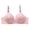 Pink, variant on Womens Wireless Front Closure Bra Ribbed Knit Floral Print Unlined Comfort Bralette Pink,Size 38