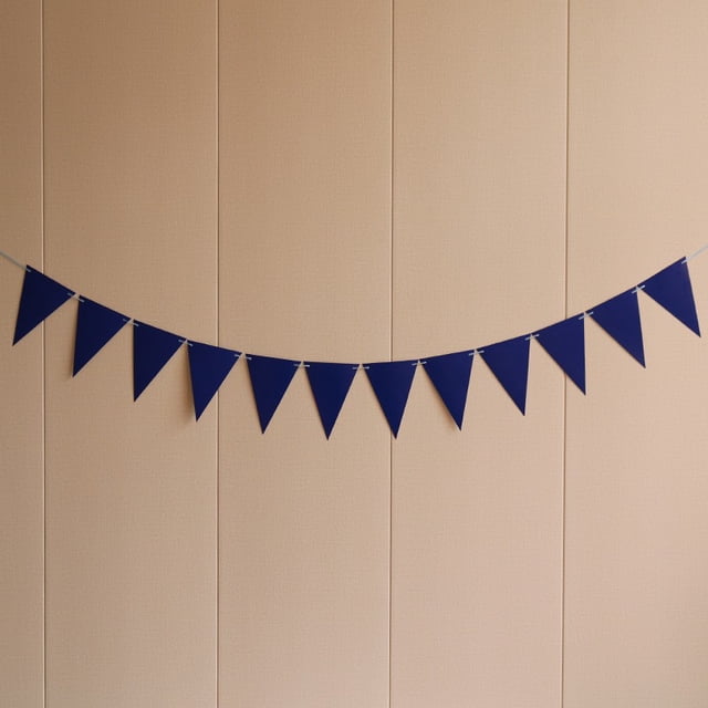 Bandera de onda con banderín dorado, suministros para fiestas de cumpleaños, decoración de ambiente, banderín dorado, plateado, rosa y azul