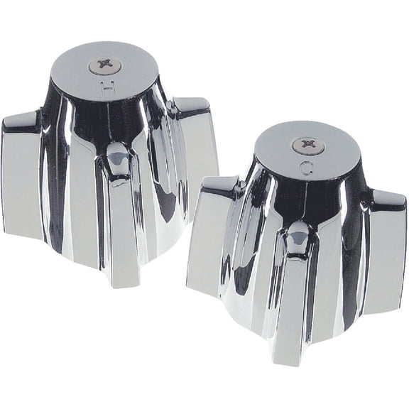DANCO Easy-to-Install Pair of Faucet Handles for Central Brass, Chrome, 2-3/4-Inch x 2-3/8-Inch, 1-Pair 88264
