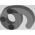 thumbnail image 1 of Ahgly Company Indoor Rectangle Patterned Gray Cloud Gray Area Rugs, 8' x 10', 1 of 6