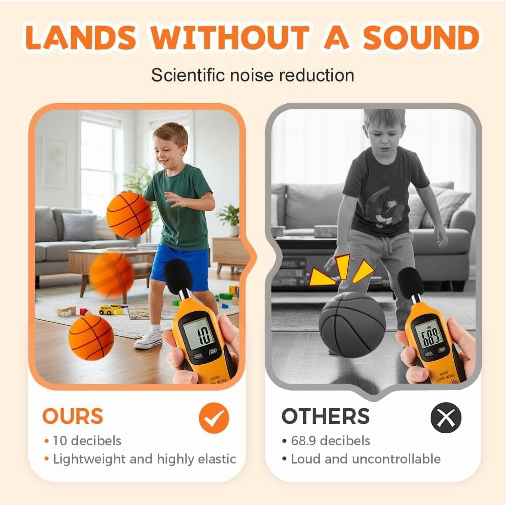 Silent Basketball, 2026 New Silent Basketball, Silent Basketballs Dribbling Indoor, No Noise Basketballs for Various Indoor Activities