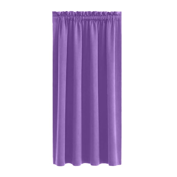Solid Colour Silk Blackout Curtain – Thermal Insulated, Energy Saving & Noise Reducing Bedroom and Living Room Curtain, W 38x L 63 Inch, 1Pc Rod Pocket Curtain Panel (Purple)