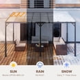 thumbnail image 2 of Asofer 10' x 14' Lean-to Hardtop Gazebo, Wall-Mounted Galvanized Steel Outdoor Pergola with Gutter, All-Weather Permanent Porch Canopy for Patio & Deck, 2 of 10