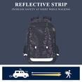 thumbnail image 5 of FORMRS Unisex School Backpack 17" Student Travel Bag with Laptop Compartment, Dark Gothic Floral, 5 of 7