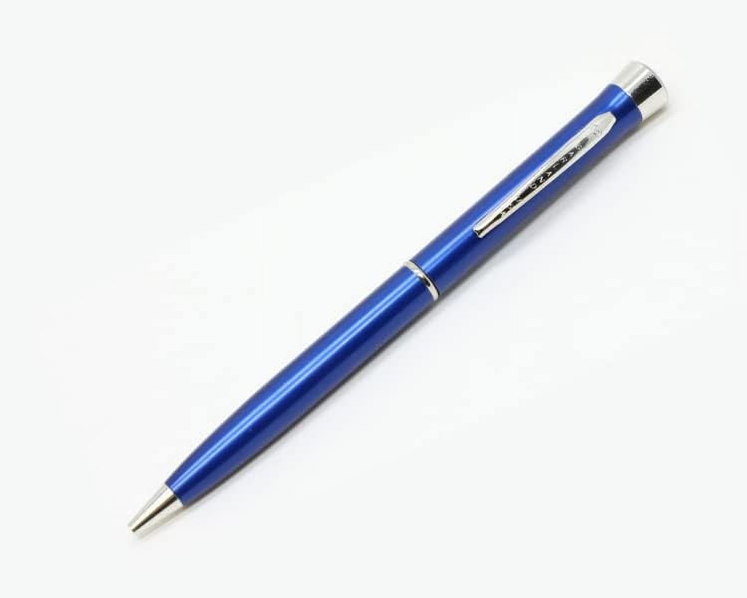 Garland Patriotic Executive Metal Ballpoint Twist Pen- Made in USA- Blue with Chrome Accents- Medium Pt Black Ink- Gift for corporate events and milestone- Box included