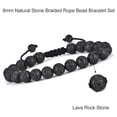 thumbnail image 6 of Turandoss Tiger Eye Beaded Bracelets for Men Boys, Cool Natural Stone Stack Bracelet, Birthday Gifts for Men Son Dad, Unique Jewelry, 3PCS, 6 of 8
