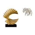 thumbnail image 1 of Escultura de animal ondulado de resina y madera, adorno abstracto de tallado a mano, obra de arte para dormitorio, sala de estar, escritorio,, 1 of 8