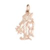 14K Rose Gold #1 Mom Pendant - 24 mm