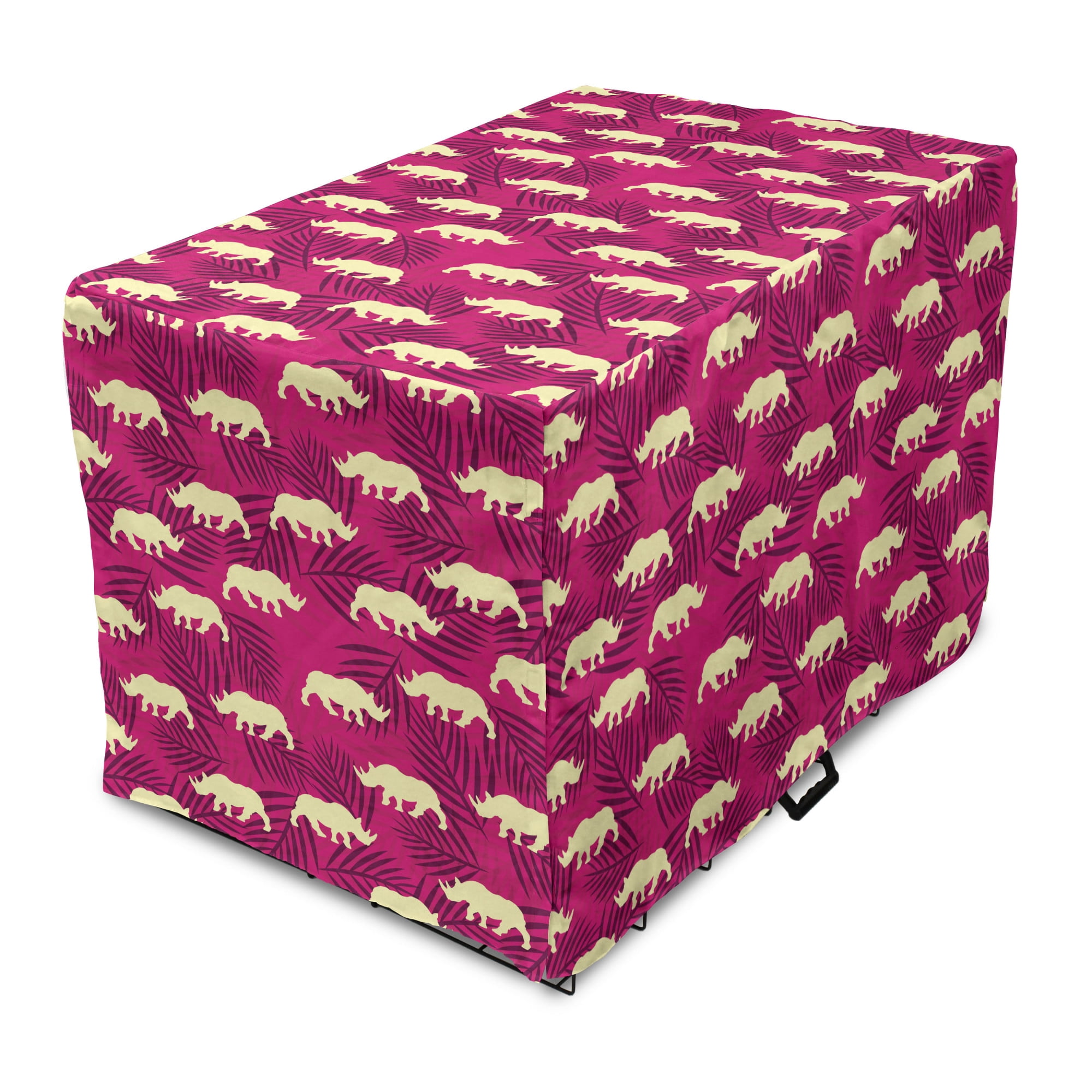 Fresh Look at Savannah Dog Crate Cover Wild Animal Silhouettes On Exotic Palm
