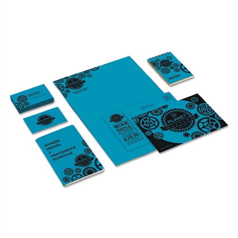 Color Cardstock, 65 Lb, 8.5 X 11, Celestial Blue, 250/pack | Bundle of 2 Packs