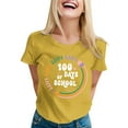 thumbnail image 1 of Liquidation! T-shirts Graphiques pour Femmes Uooqdmx, T-Shirt 100 Jours d'École, T-Shirts de Rentrée Scolaire, T-Shirt 100 Jours d'École T-Shirts d'Enseignant Joyeux 100e Jour, T-Shirts d'Enseignant, Jaune 3TG, 1 of 5