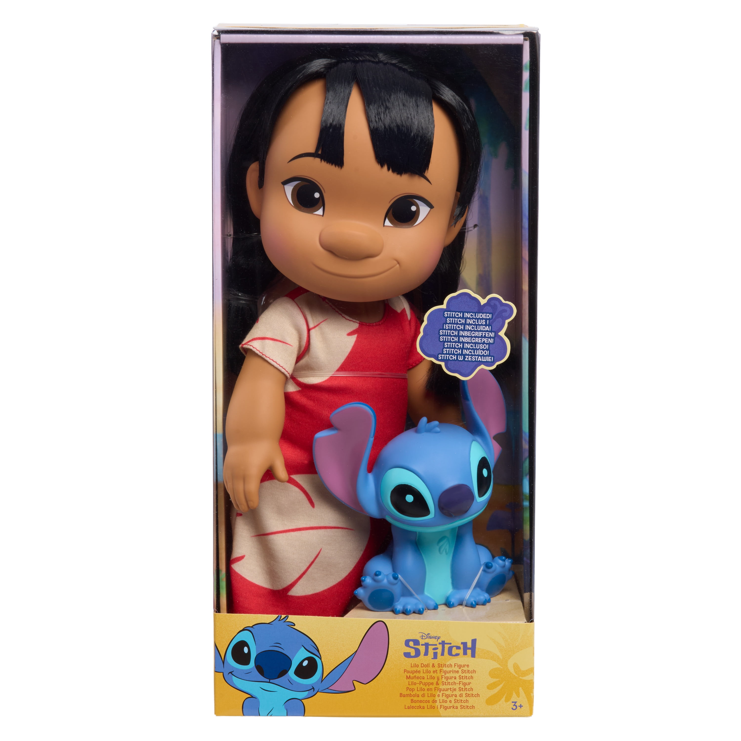 Disney Lilo & Stitch 14-inch Poseable Lilo Doll with 5-inch Stitch Figure, Collectible Toys, Toy for Fans, Girls, Boys, Kids, Ages 3 and up