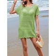 thumbnail image 6 of Michellecmm  Women's Beach Cover Up Dress Solid Color/Contrast Color Cover Up, 6 of 9