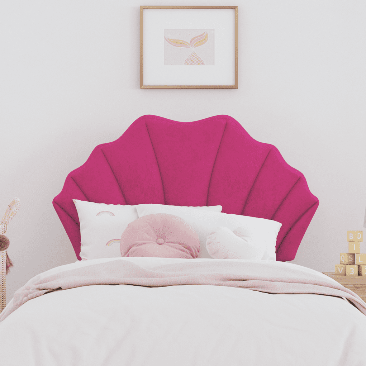 Elina Upholstered Twin Headboard, Pink, by Hillsdale Living