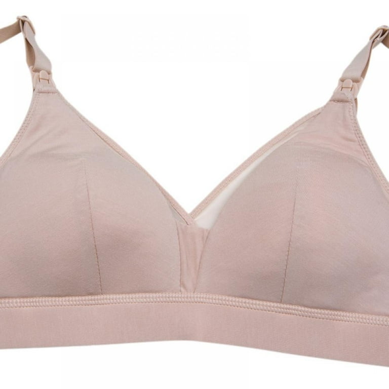 Altssales Women's Deep V Latex Cotton Breathable Nursing Bras Plus Size  Feeding Underwear 