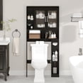 thumbnail image 3 of Vabches Over The Toilet Storage Cabinet, Farmhouse Bathroom Space Saver Organizer Storage Cabinet with Adjustable Shelf and Acrylic Doors, 3 of 6