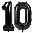 thumbnail image 1 of Globos de foil negros número 10 de 40 pulgadas para fiesta Argthjy, 1 of 6