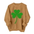 thumbnail image 2 of St. Patrick's Day Sweatshirt for Women Crewneck Long Sleeve Classic Solid Shamrock Graphic Relaxed Fit Comfy Cotton Blend Irish Holiday Clothes, 2 of 6
