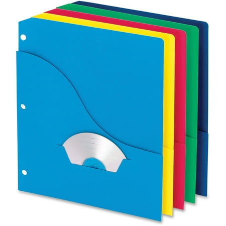 Cline Deluxe Vinyl Project Folders - Pendaflex, PFX32900, 3-Hole Wave Pocket Project Folders, 10 / Pack, Blueberry,Ice,Lemon,Lime,Strawberry
