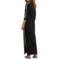 thumbnail image 4 of IWRICH Women's White Button down Collar Sweatshirt Maxi Dress Long Sleeve Casual Elegant Party Sporty Work Dresses Black S, 4 of 7