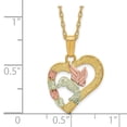 thumbnail image 3 of 10k Tri-Color Black Hills Gold Hummingbird in Heart Necklace, 3 of 3