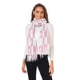 thumbnail image 2 of FORMRS Womens Scarf Winter Soft Long Big Warm Shawls Wrap Tassel Scarves, Pink Checkered Heart, 2 of 9