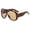 Tortoise Grey Tea, variant on Oversized Wrap Sunglasses UV400 Protection Unisex PC Frame Fashion Shades