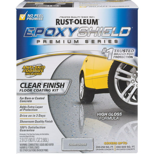 Floor Coating Kit 1 Gal Epoxy Clear Rust Oleum 292514 Walmart
