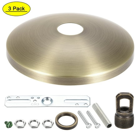 

Uxcell 125mm Ceiling Canopy Light Kit with Matching Screw and Loop Antique Brass 3 Pack