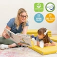 thumbnail image 6 of ECR4Kids SoftZone Rainbow Rest Time Mat with Name Tag, Sleeping Pad, Yellow, 5-Piece, 6 of 9