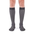 thumbnail image 2 of Deago 2 Pairs Men's Ultra Thin Sheer Dress Socks Soft Nylon Summer Silky Business Socks Breathable Work Trouser Sox Mid Calf, Gray, 2 of 8