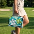 thumbnail image 4 of Pzuqiu Teal Floral Quilted Golf Cart Seat Cover - 2-Person With 4 Pockets, Non-Slip Protector For Golfers Outdoor Golfing, 4 of 9