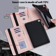 thumbnail image 2 of ELEHOLD for Lenovo Tab M10 Plus 3rd Gen 10.6" (2022) Leather Case,Embossed Flower Floral Folio Flip Case Card Slots Kickstand Elastic Band Shockproof Protective Case for Lenovo Tab M10 Plus,Rosegold, 2 of 8