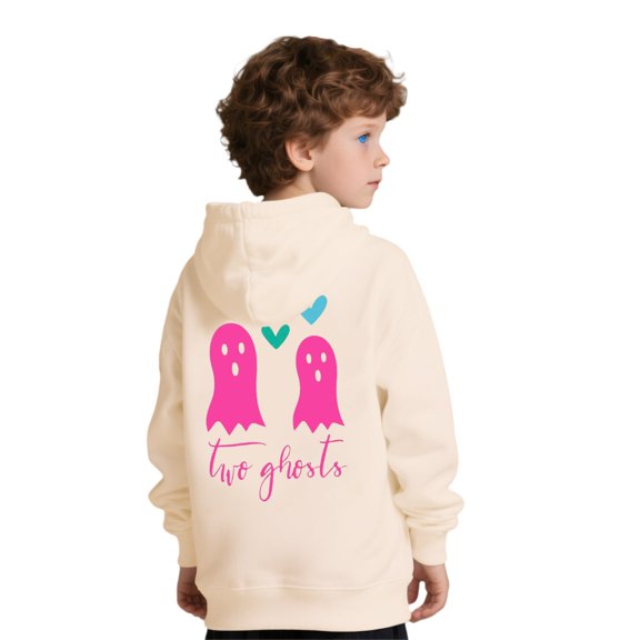 KAUOD Kids Cute Ghost Pumpkin Hoodies Cotton Fleece Halloween Pullover Hoodie Sweatshirts Boys Girls Thick Warm Tops Clothes