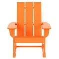 thumbnail image 4 of Costaelm Palms Outdoor HDPE Plastic Adirondack Rocking Chair (Set of 2), Orange, 4 of 7