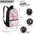 thumbnail image 3 of Jeiento Axolotl Backpack for Girls 8-10 10-12 Elementary School Boobags with Lunch Box Pencil Case Pink Flower Kindergarten Middle School Bag Rucksack for Kids Child Back To School Satchel, 3 of 7