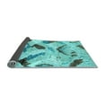 thumbnail image 2 of Ahgly Company Indoor Round Abstract Light Blue Modern Area Rugs, 5' Round, 2 of 4