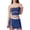 Blue, variant on Two Pc Sets for Women Summer Plus Size Casual Outfits for Women with Adjustable Strap and Side-Slit Skirt, Shorts Sling Set