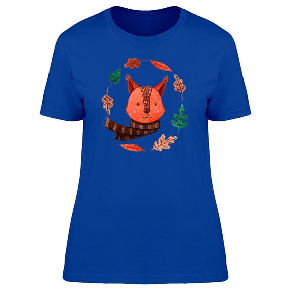 Squirrel With Winter Scarf T-Shirt Women -Image by Shutterstock, Female XX-Large
