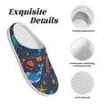 thumbnail image 5 of Haiem Marine Inhabitants Print Women's Fuzzy Memory Foam House Slipper Cozy Home Footwear Non-slip Winter Slippers-46/47, 5 of 7
