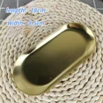 thumbnail image 1 of Stainless Steel Towel Tableware Storage Tray Nordic Style Oval Tray Homewares Golden-S, 1 of 6