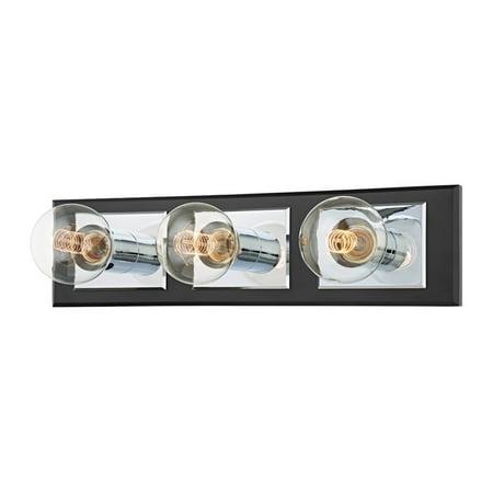 

Troy Runyan 3-LT Bath Bracket - Polished Chrome/Soft Black - B3543-PC/SBK